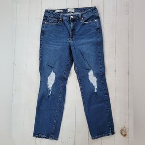 Universal Thread High Rise Slim Straight Jeans Womens Size 10/30R Blue Dark Wash